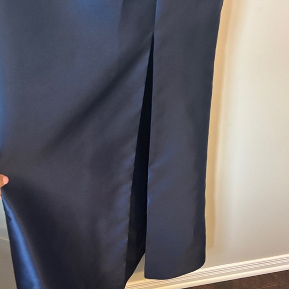 Alfred Sung Elegant Navy Blue Evening Gown - Picture 4 of 11